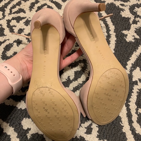 Kelly and Katie pink open toe heels with a knot - Picture 4 of 5